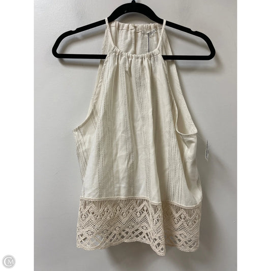 Top Sleeveless By Zara In Cream, Size: L