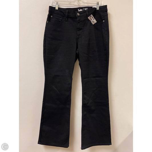 Jeans Boot Cut By Lee In Black Denim, Size: 8p