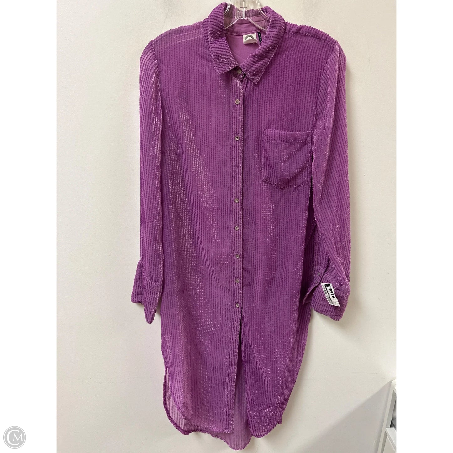 Tunic Long Sleeve By Akemi And Kin In Purple, Size: M
