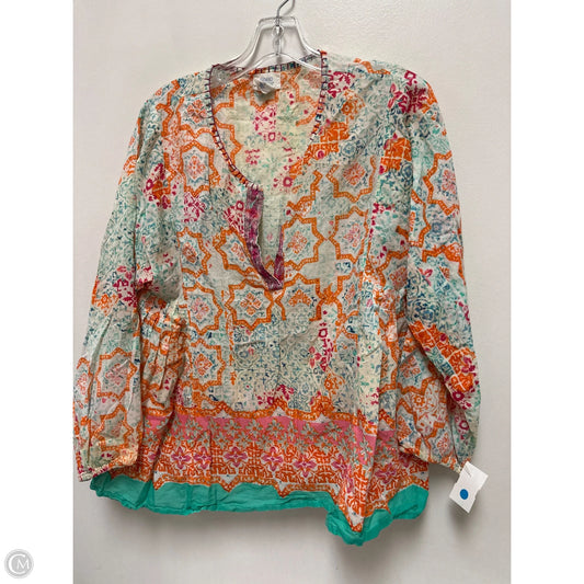 Top Long Sleeve By Sigrid Olsen In Multi-colored, Size: S