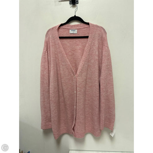 Sweater Cardigan By Old Navy In Pink, Size: 3x