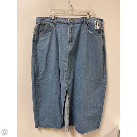Skirt Maxi By Agnes Orinda In Blue Denim, Size: 22