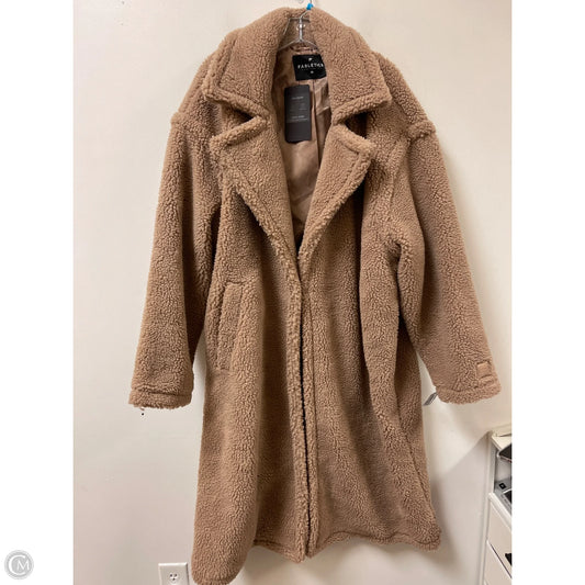 Coat Faux Fur & Sherpa By Fabletics In Brown, Size: 4x