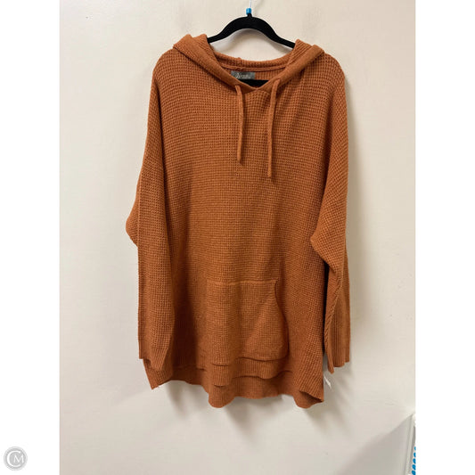 Sweatshirt Hoodie By Natural Reflections In Orange, Size: 1x