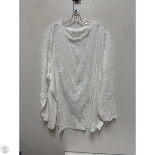 Top Long Sleeve By Old Navy In White, Size: 4x