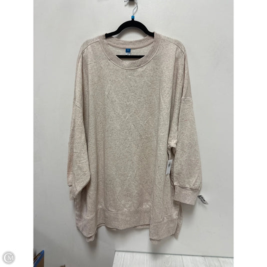 Sweatshirt Crewneck By Old Navy In Cream, Size: 4x