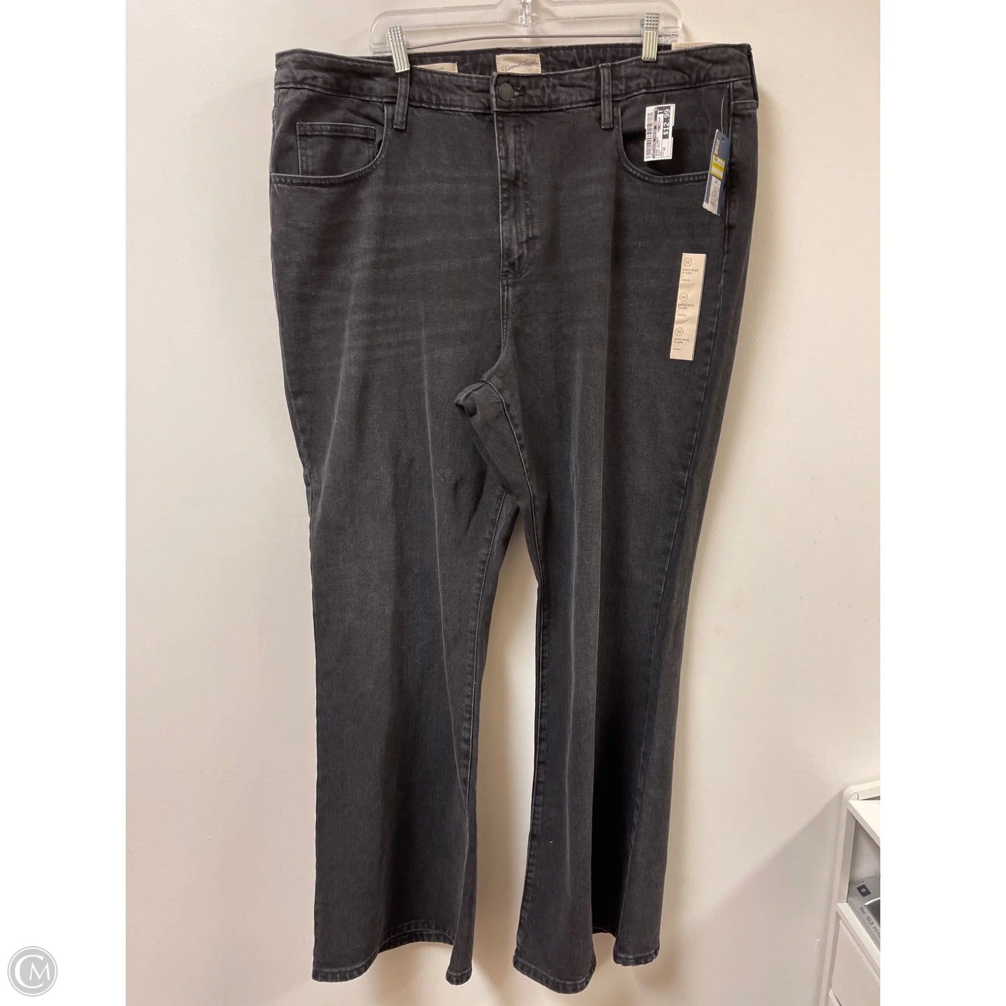 Jeans Flared By Universal Thread In Black Denim, Size: 22