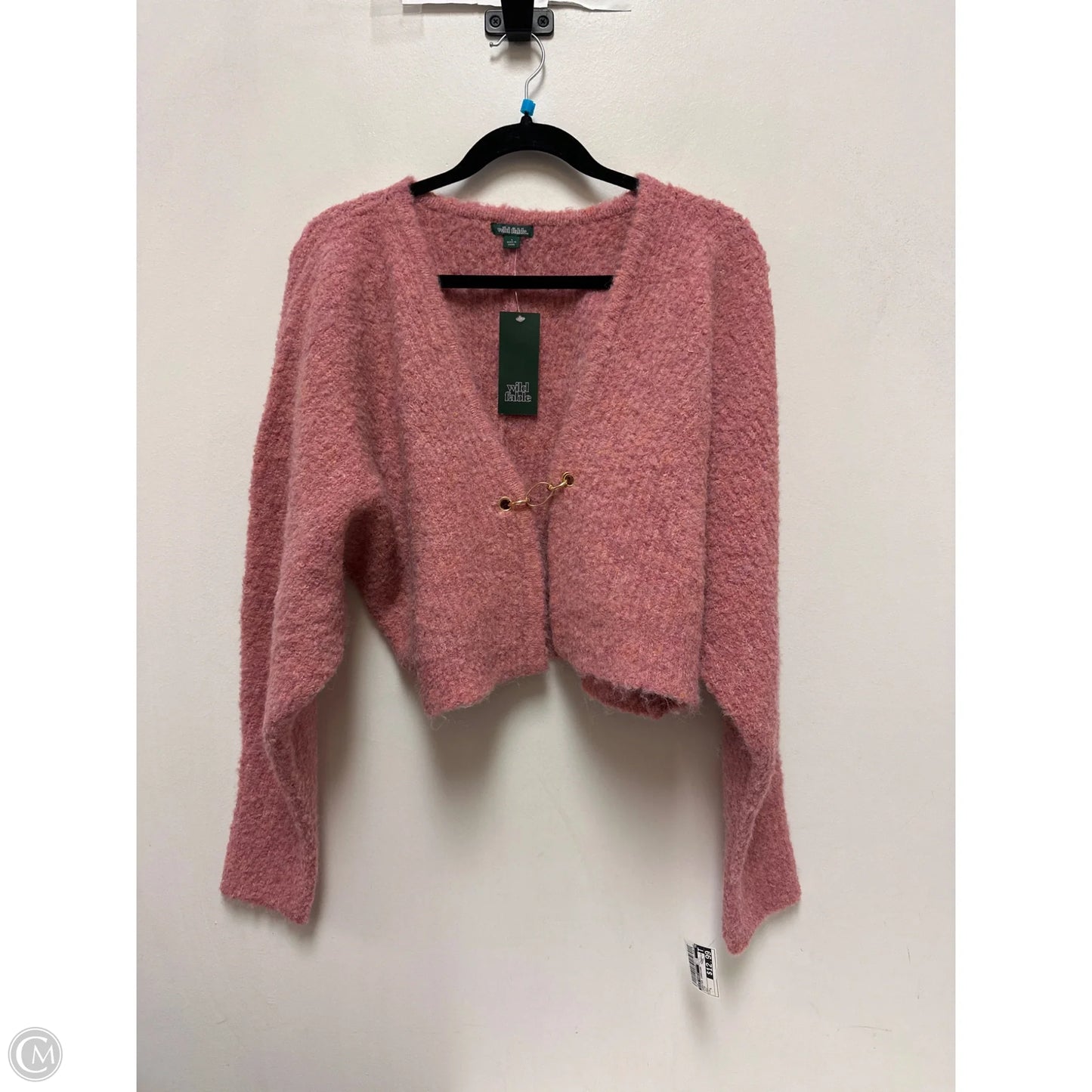 Sweater Cardigan By Wild Fable In Pink, Size: L