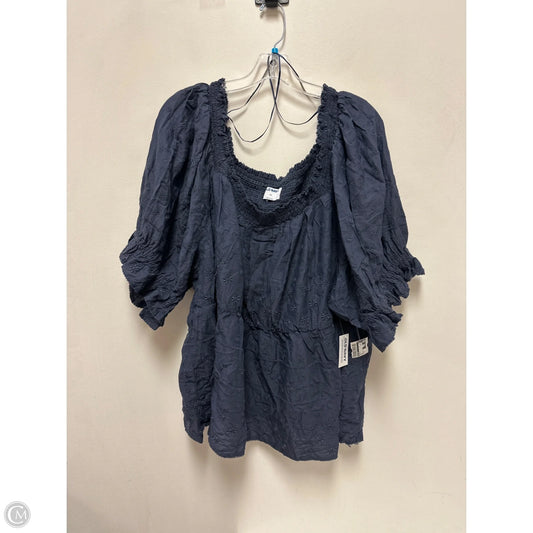 Top Short Sleeve By Old Navy In Navy, Size: 4x