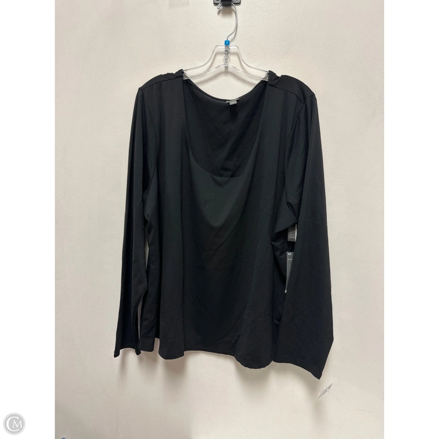 Top Long Sleeve By Worthington In Black, Size: 4x