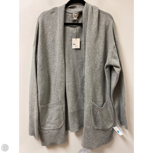 Sweater Cardigan By A New Day In Grey, Size: 1x