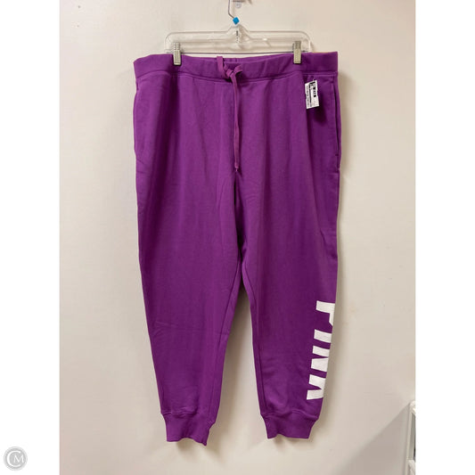 Pants Lounge By Pink In Purple, Size: 1x