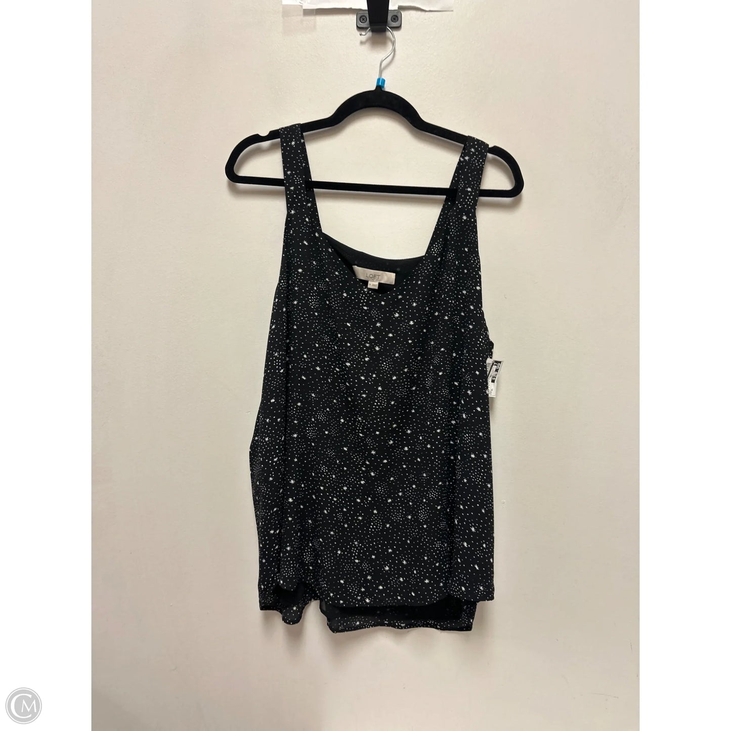 Top Sleeveless By Loft In Black & White, Size: Xl