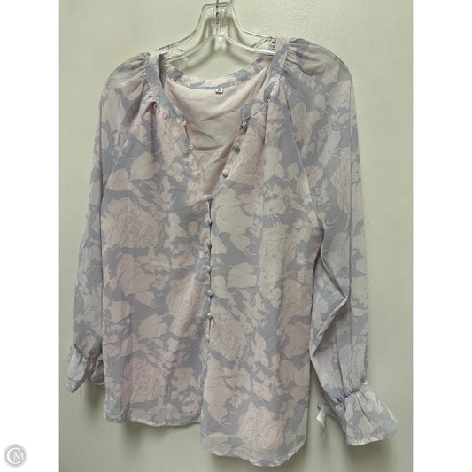 Top Long Sleeve By Clothes Mentor In Pink & Purple, Size: M