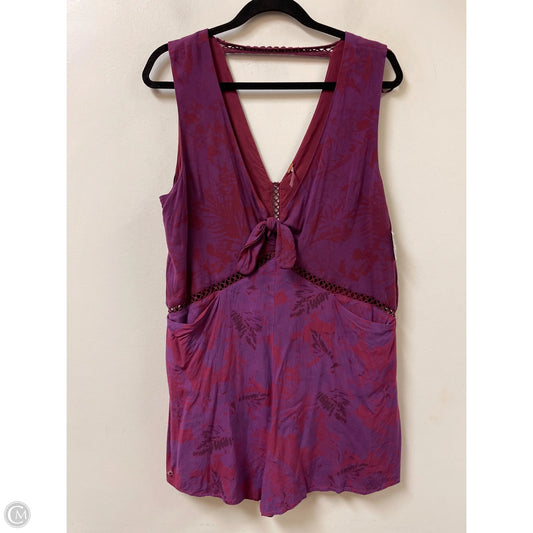 Romper By Free People In Purple & Red, Size: M