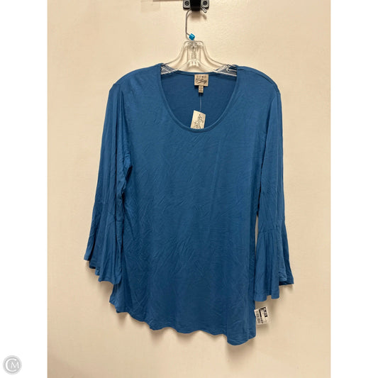 Top Long Sleeve By Como Vintage In Blue, Size: S