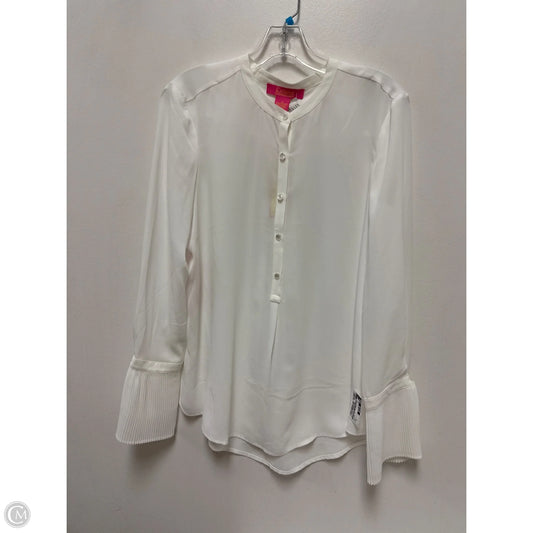 Blouse Long Sleeve By Catherine Malandrino In White, Size: S