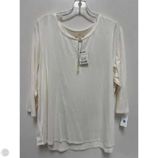 Top Long Sleeve By Cupio In White, Size: 1x