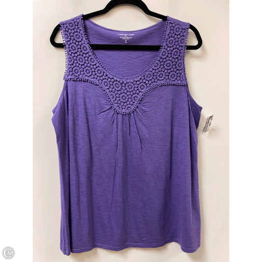 Top Sleeveless By Coldwater Creek In Purple, Size: Xl