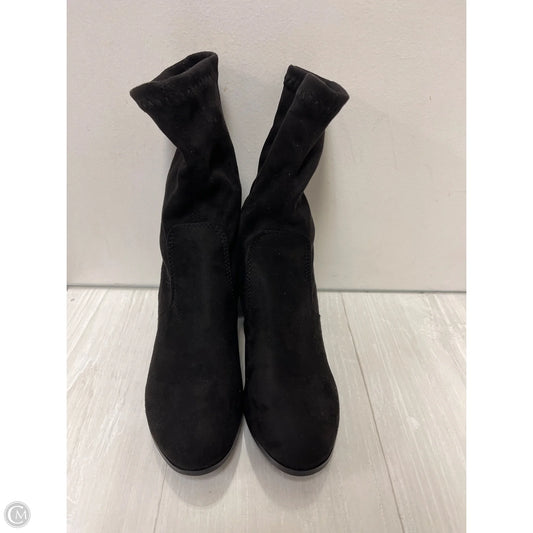 Boots Ankle Heels By Clothes Mentor In Black, Size: 9.5