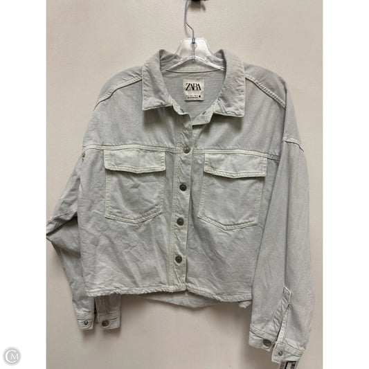 Jacket Denim By Zara In Blue Denim, Size: S