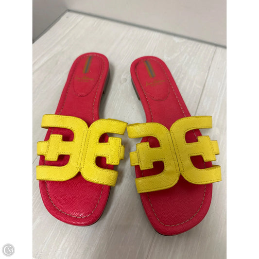 Sandals Flats By Sam Edelman In Pink & Yellow, Size: 8