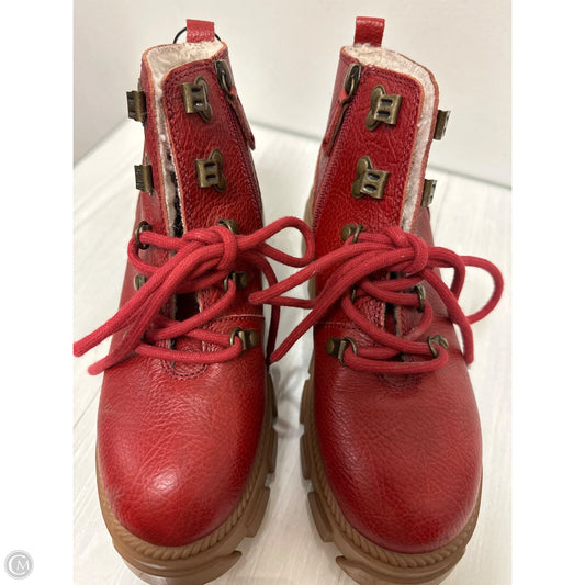 Boots Combat By Kelsi Dagger In Red, Size: 7