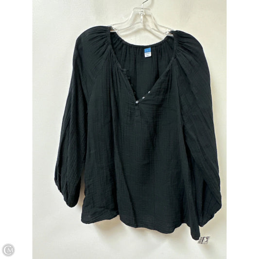 Top Long Sleeve By Old Navy In Black, Size: L