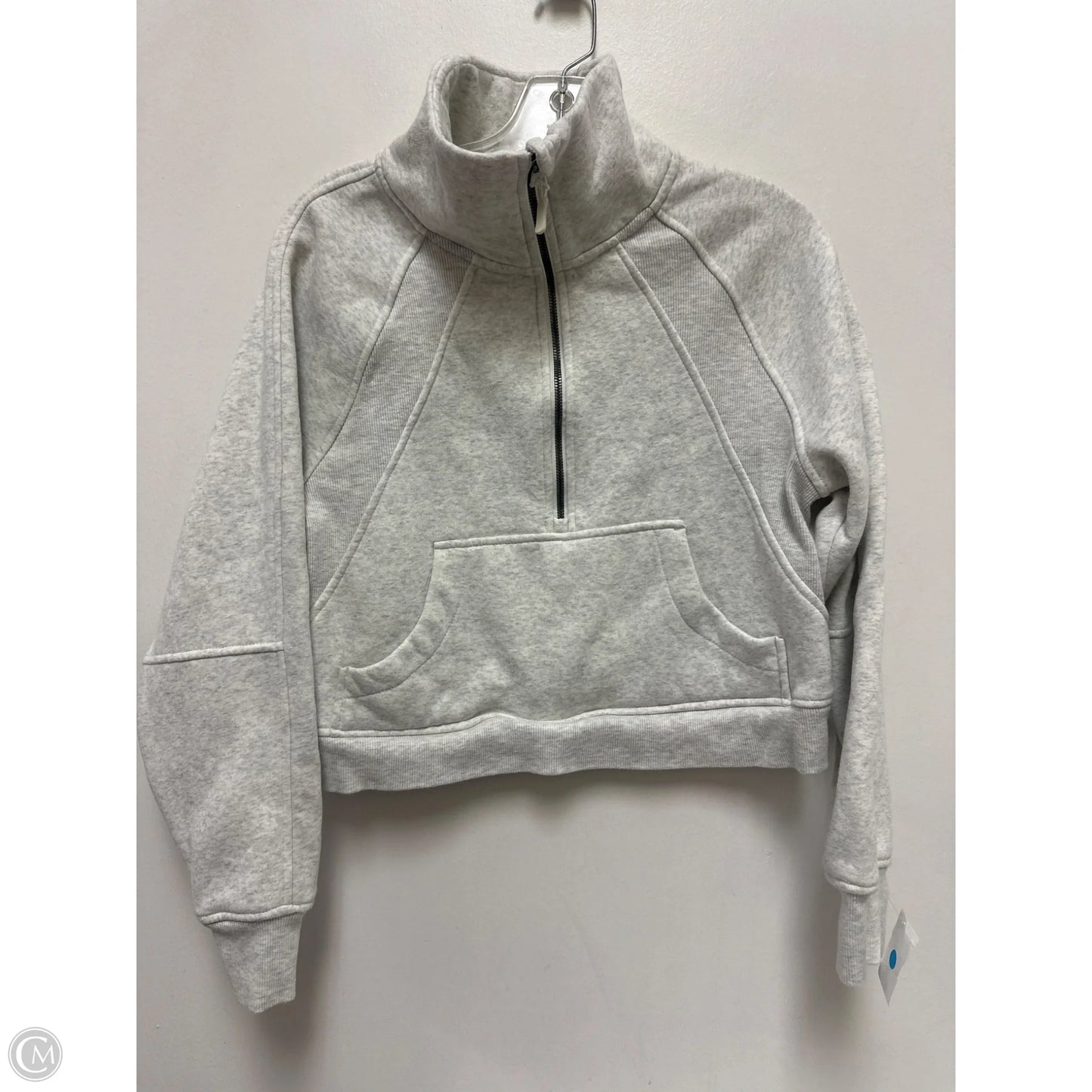 Athletic Sweatshirt Collar By Danskin In Grey, Size: S