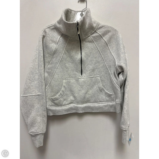 Athletic Sweatshirt Collar By Danskin In Grey, Size: S