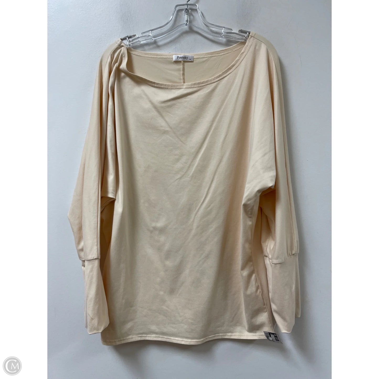 Top Long Sleeve By Clothes Mentor In Cream, Size: M