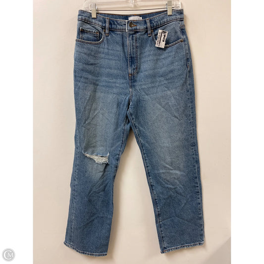 Jeans Straight By Loft In Blue Denim, Size: 8