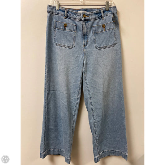 Jeans Wide Leg By Loft In Blue Denim, Size: 8