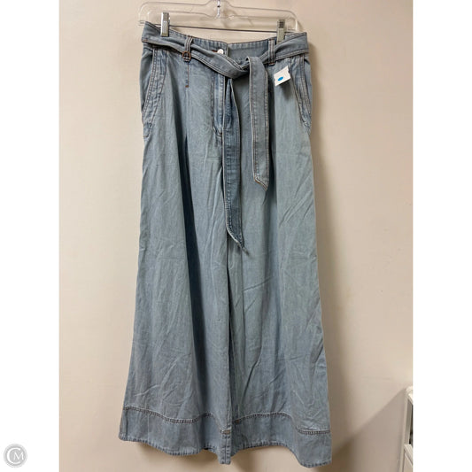 Pants Wide Leg By Loft In Blue Denim, Size: 8