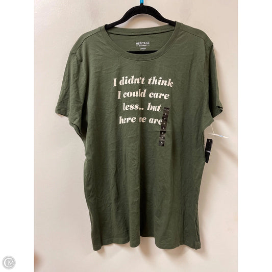 Top Short Sleeve By Torrid In Green, Size: L