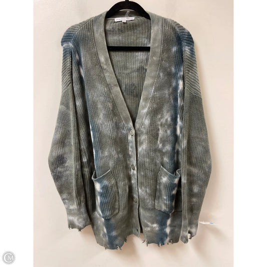 Sweater Cardigan By Young Fabulous & Broke In Blue & Green, Size: M