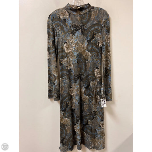 Dress Casual Midi By Elan In Blue & Brown, Size: S