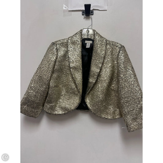 Blazer By Chicos In Black & Gold, Size: S