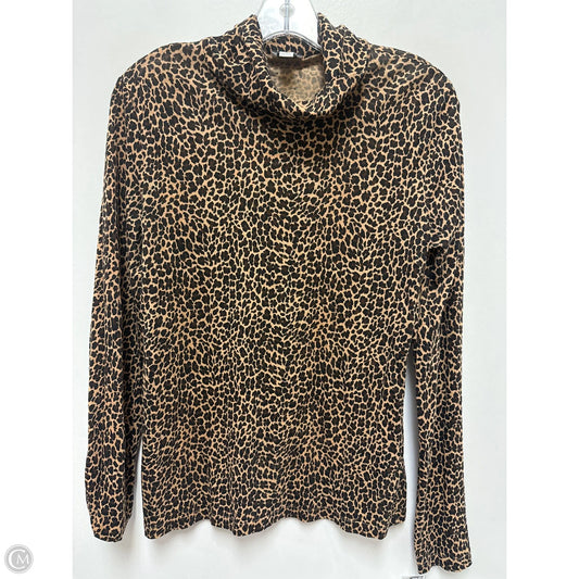 Top Long Sleeve By J. Crew In Animal Print, Size: M