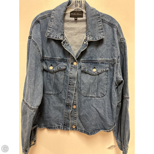Jacket Denim By Clothes Mentor In Blue Denim, Size: L