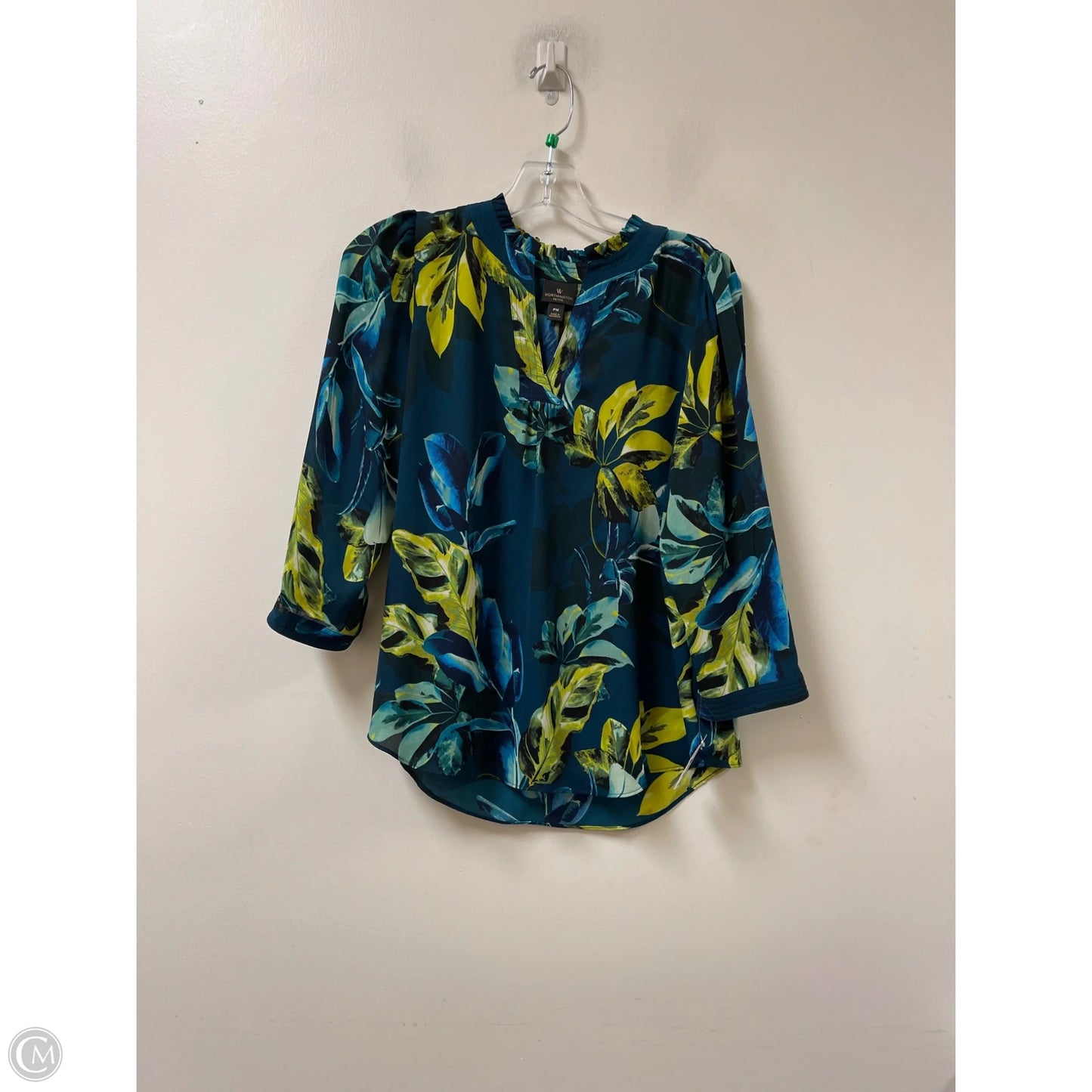 Top Long Sleeve By Worthington In Teal, Size: Mp