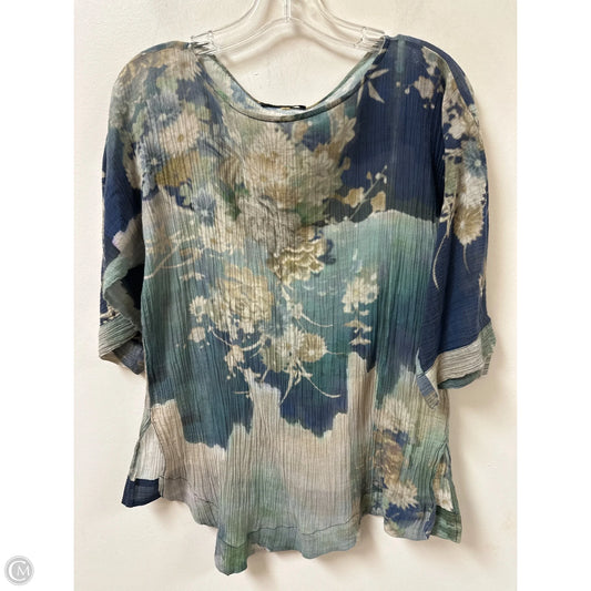 Top Long Sleeve By Clothes Mentor In Blue & Green, Size: M