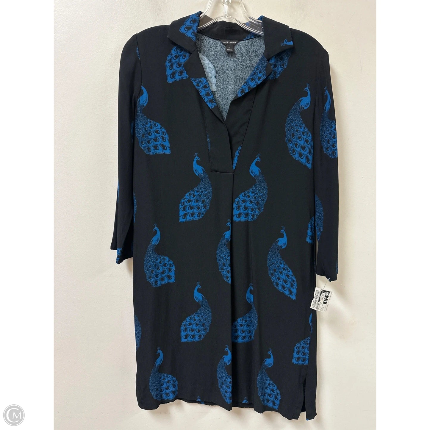 Dress Casual Short By Ann Taylor In Black & Blue, Size: Xs