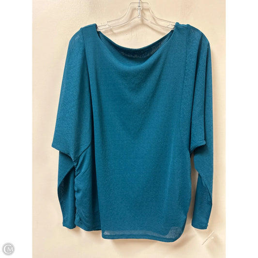 Top Long Sleeve By Coldwater Creek In Teal, Size: Xl