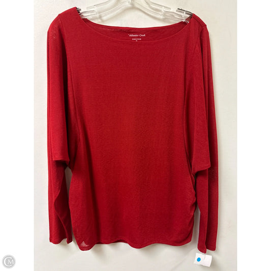Top Long Sleeve By Coldwater Creek In Red, Size: Xl