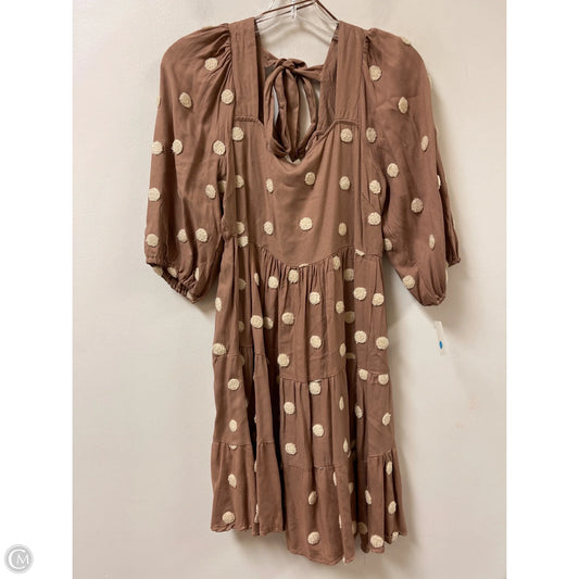 Dress Casual Short By Mine In Brown & White, Size: M