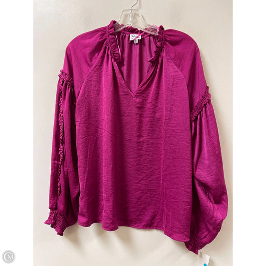 Top Long Sleeve By Clothes Mentor In Pink, Size: L