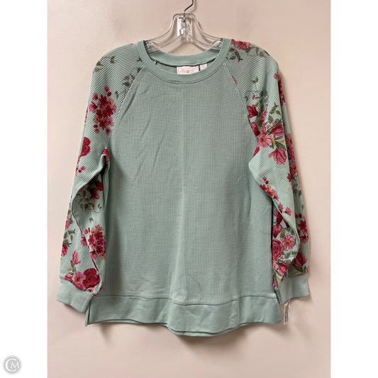 Top Long Sleeve By Belle By Kim Gravel In Green, Size: S