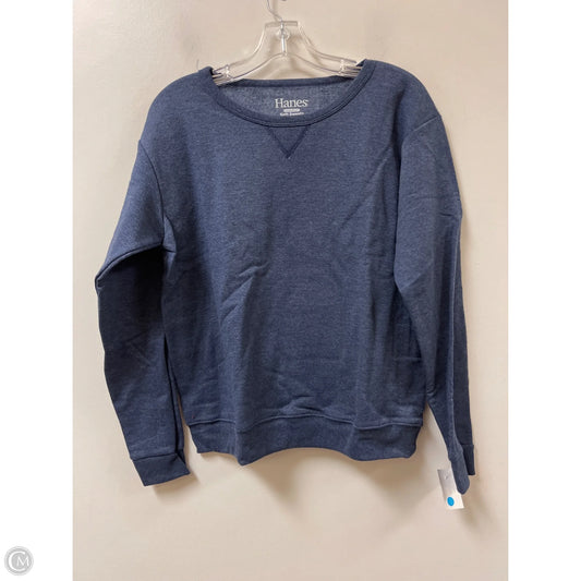 Sweatshirt Crewneck By Hanes In Navy, Size: M