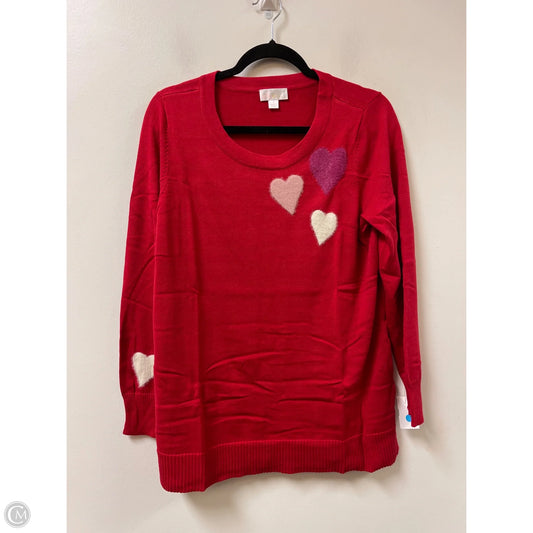 Sweater By Belle By Kim Gravel In Red, Size: M